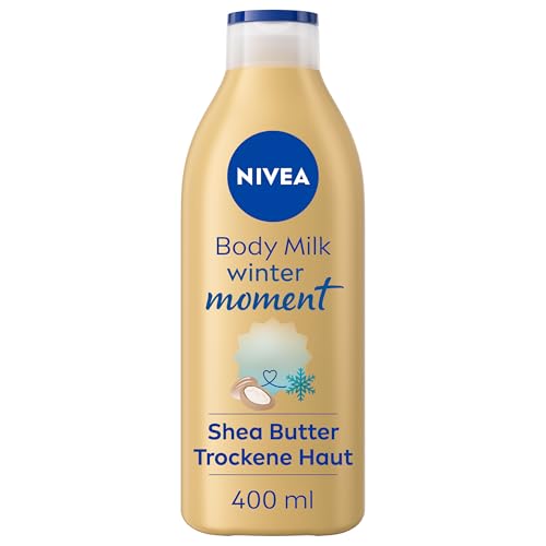NIVEA Body Milk Winter Moment, Bodylotion mit Tiefenpflege Serum für 72h Feuchtigkeit, Körperlotion mit Sheabutter für trockene Haut, mit einzigartigem Winterduft (400 ml)