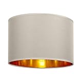 GIGGI Fabric Lamp Shades with Golden Inner Light Shade Ceiling – Modern Lampshades for Ceiling Lights, Lamp Shades for Table Lamps, Floor Lamps, Living Room, Bedroom, Home Décor (Beige, 10")