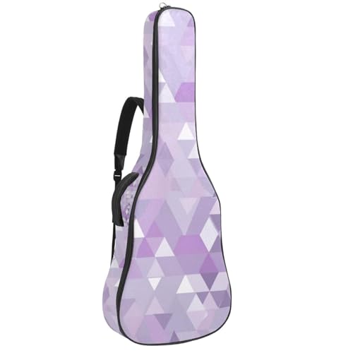 Housse guitare acoustique imperméable 41" | Motif géométrique violet avec protections