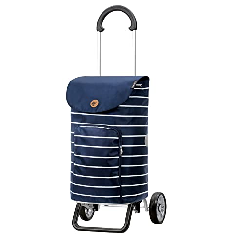 ANDERSEN Einkaufstrolley - Scala Shopper Plus Mia blau 47 L stilvoll,wasserabweisend, Aluminium, klappbar, leicht, Räder abnehmbar