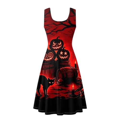 Image of TOADDITDO Womens Summer Sleeveless Tank Dress with 2 Side Pockets XS-4XL Plus Size