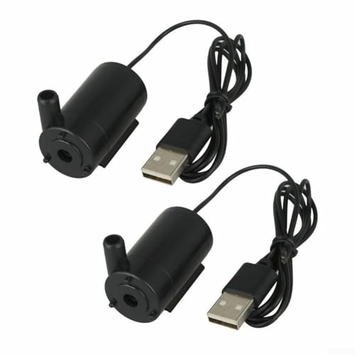 2 bombas sumergibles portátiles ultra silenciosas para pecera, acuario, fuente, jardín, estanque, 43 mm (2 unidades)