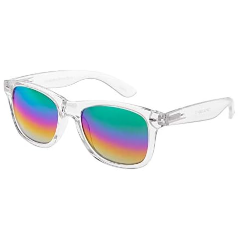 Gafas de sol transparentes con lentes arcoíris y protección UV400 Cover