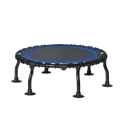 Trampolín de rebote de 40 pulgadas/48 pulgadas para fitness en interiores, mini cama elástica ajustable con reposabrazos en forma de T, perfecto para jugar y hacer ejercicio, diseño compacto para uso