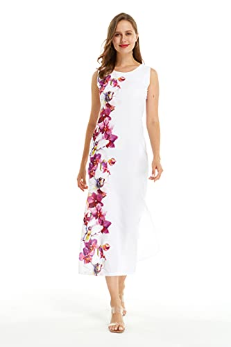 Image of Hawaii Hangover Family Matching Hawaiian Clothes, Watercolor Orchid White | Family matching Hawaiian outfits, Watercolor Orchid White, quick dry stretch fabric, machine washable, tropical floral print