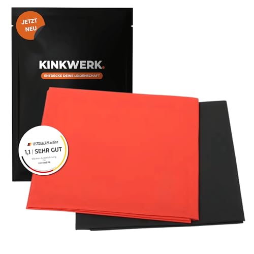 KINKWERK Laken | Sexlaken 200x220cm PVC Bettlaken | Wasserdicht für Partnerspiele & Massagen | Nässeschutz für Bett | waschbar bis 30°C (Schwarz)