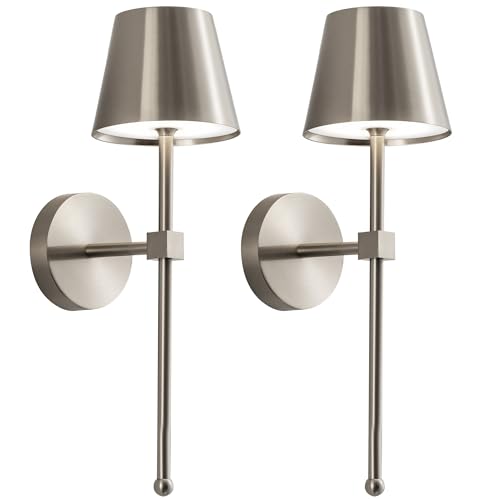 KDG Cordless Wall Sconces Set of 2, Wireless 5200mAh Rechargeable