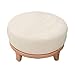 Podnóżek tapicerowany, podnóżek Zmień stołek na buty Okrągła pufa Nowoczesny dom salon dekoracja sypialni stołek, biały
