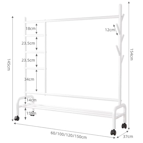 Porte-vêtements mobile robuste facile à assembler pour remédier au manque de place - 4