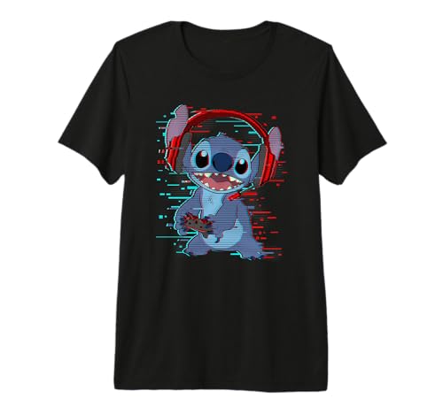 T-shirt Stitch Disney Gamer cadeau idéal anniversaire et fête pour geek