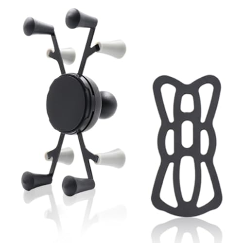 Strg Phone Holder with B Size 1" Ball, Ball Mount Handlebar Phone Mount Compatible with RAM and 1" Ball Systems Double Socket Arm