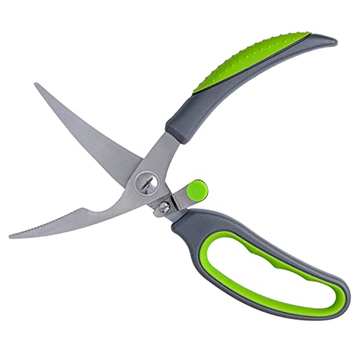 PETA Easi-Grip Multi-Function Kitchen Scissors, Serrated Blade with Self Opening Ergonomic Handle, Heavy Duty Scissors for Home and Kitchen Use, Ergonomic Scissors for Cutting Packets and Food