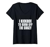 Photo Gallery donna detto divertente di i kickbox per bruciare i crazy kickboxers maglietta con collo a v Photo Gallery donna detto divertente di i kickbox per bruciare i crazy kickboxers maglietta con collo a v