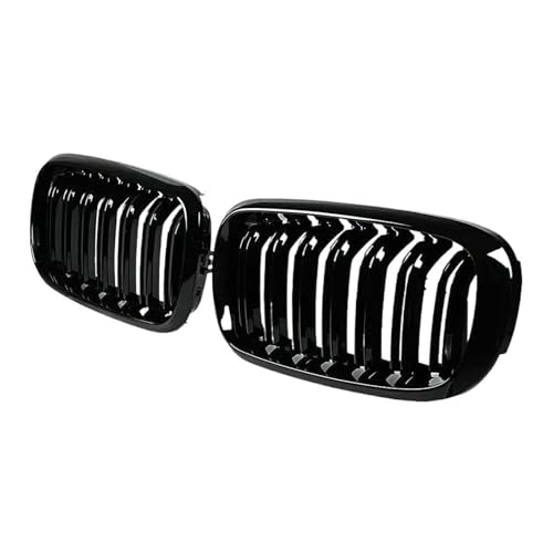 Grille Calandre Avant BMW F15 F16 X5 X6 2014-2018 Pare-chocs Double Barrette Noir