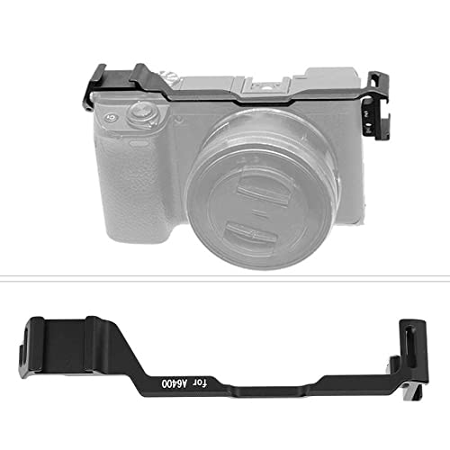 KBREE Accesorios para cámara de aleación de aluminio placa de expansión externa placa de liberación rápida doble extremo soporte de zapata fría para cámara Sony A6300/A6400