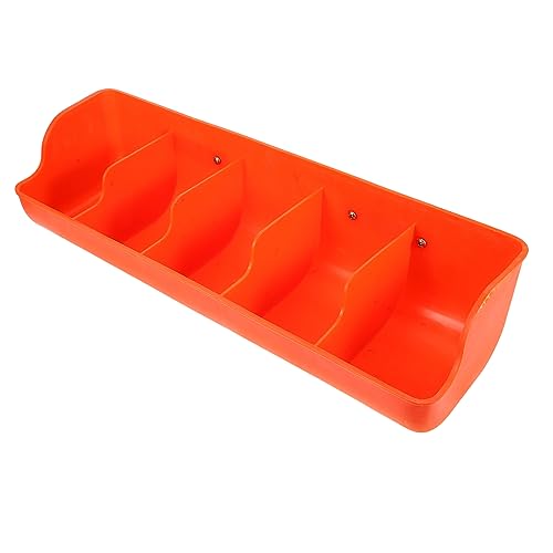 Mangeoire à cochons orange multi-grilles murale en plastique
