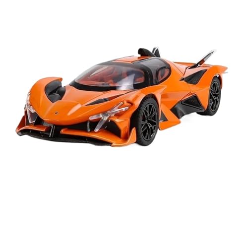EMRGAZQD Réplica De Coche Vehículos De Motor For Apollo EVO Helios 1:24 Coche En Miniatura De Aleación Diecast Metal Vehículo Sonido Y Luz Regalo Coleccionables Coche Modelo a Escala(Orange)