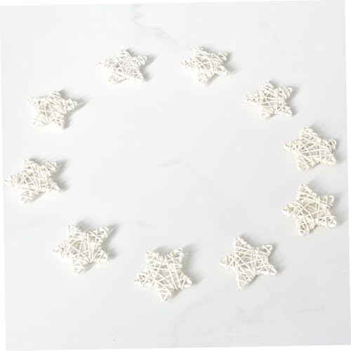 Rotin décoration suspendue blanche x20 pour centre de table de mariage - 6