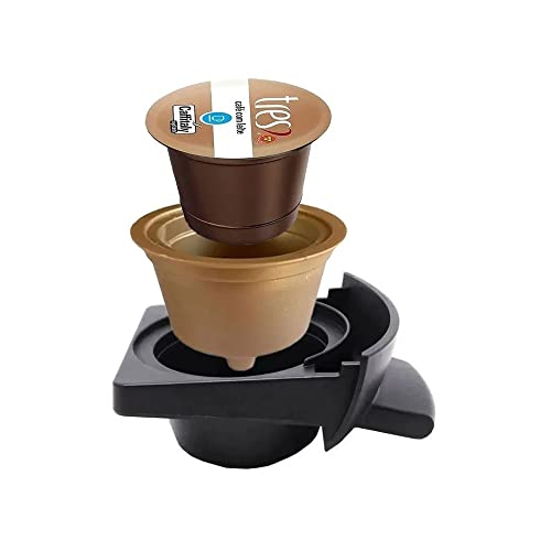 Adaptador Capsulas Três Corações Para Maquina Dolcegusto Dourado