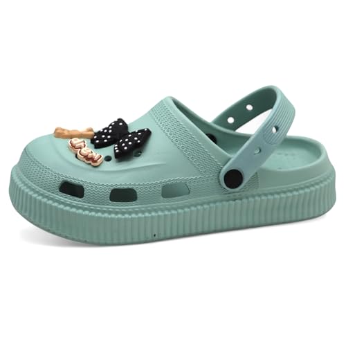 Image of SVAAR Fashionable Comfortable Lightweight Platform Heels Clogs for Women's | Cushioned Footwear | Lightweight Slip-ons | Waterproof Sandals for Women
