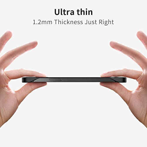 amazon basics Compatible with iPhone 15 Pro Max Back Cover Case | Stylish Frameless Matte Hard Skin | Soft TPU Shock Proof Bumper Back Cover Case for iPhone 15 Pro Max (6.7) (Black) 9 31twW+GovsL