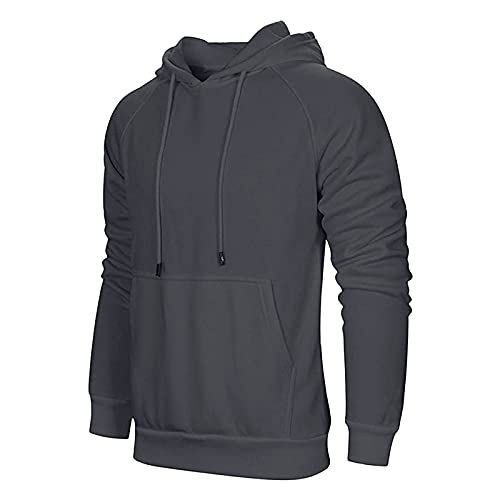 Sweat à capuche homme couleur unie avec cordon et fermeture éclair tendance hiver avec poche