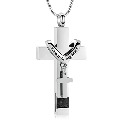 Forever in My Heart Birthstone Personalized Double Cross Urn Pendant Cremation Jewelry Review