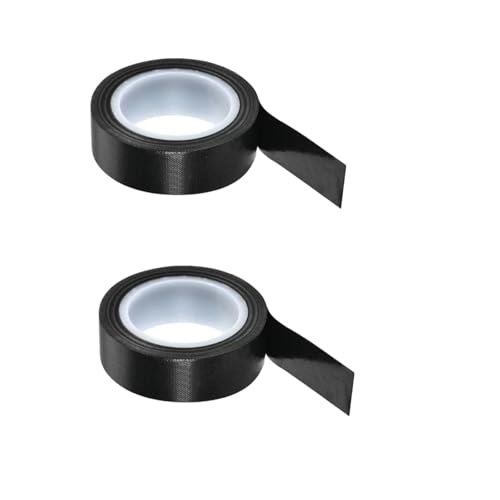 Image of 2 Pcs Roll Black 0.13mmx10m Black PTFE Teflon Tape Nonstick Tape 500℉ High-Temp Fiberglass Adhesive High Temperature Tape