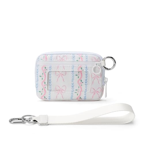 Portefeuille compact RFID femme fermeture éclair sécurisée contre le vol de données