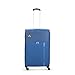 Aristocrat Striker Medium Size Soft Check in Luggage (69 Cm) | Spacious Polyester Trolley with 4 Spinner Wheels and Combination Lock | Dazzling Dark Blue | Unisex| 5 Year Warranty