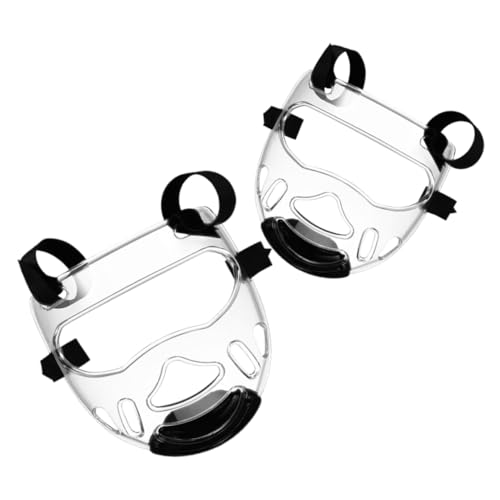 Yardwe 2pcs Taekwondo Headgear with Detachable Face Guard for Adults Protective Mask for Karate and Kickboxing Training Easy to Clean and Maintain