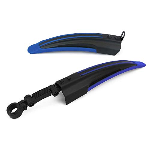 PrimeMatik - Guardabarros Delantero y Trasero para Bicicleta Bici de montaña MTB de Color Azul
