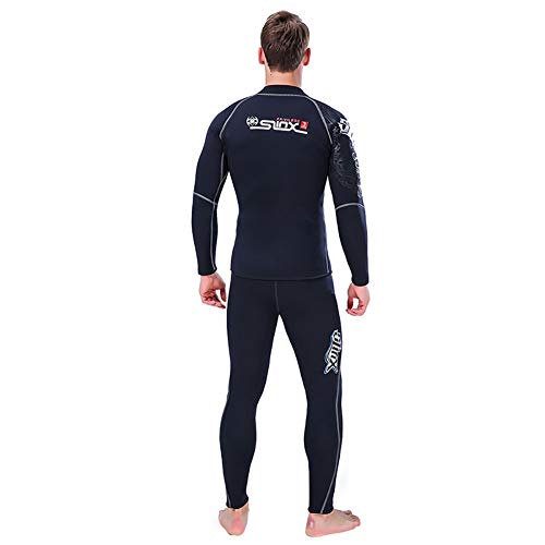 Traje de buceo WYYHAA para hombre y mujer 3mm neopreno con forro polar invierno, chaquetas y pantalones para buceo, pesca, surf, canotaje y esnórquel miniatura 4
