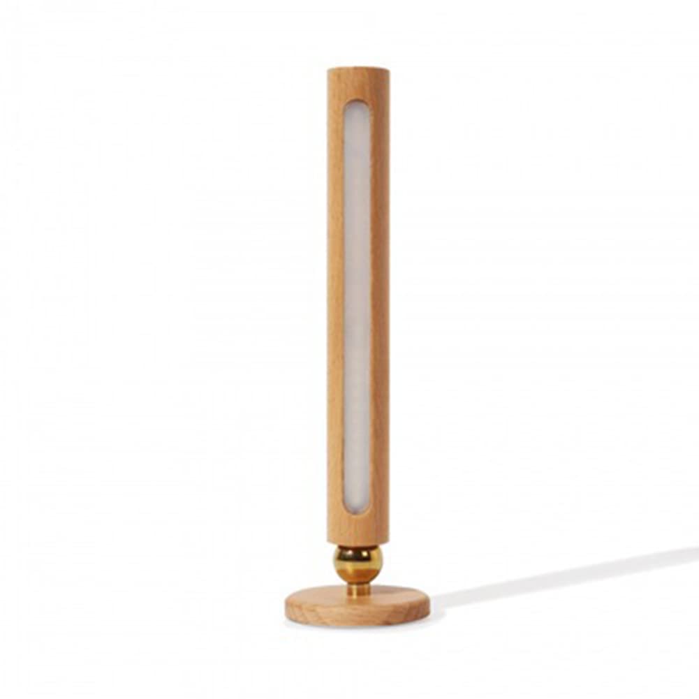 Applique da Parete Moderna a LED per Interni, Effetto Legno, 3W, orientabile a 350°, con Interruttore Touch e Spina, Cavo USB. Ideale per Camera da Letto, Comodino, Soggiorno, Stud
