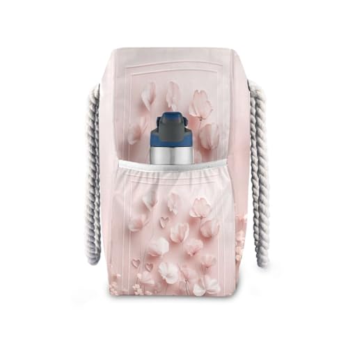 Ight Pink Tones (1) Beach Bag & Travel Tote Bag Large Sandproof with Zipper Closure, Wet Pouch for Swim Gym Travel, Lightweight Foldable Outdoor Bag3