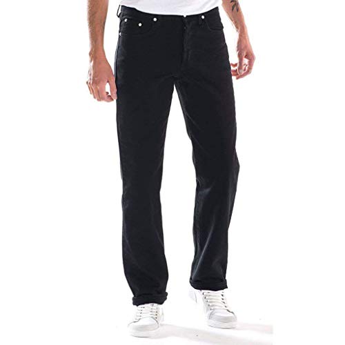 Full Blue Big Mens Traditional Fit Stretch Jean (Black, 52W x 28L)