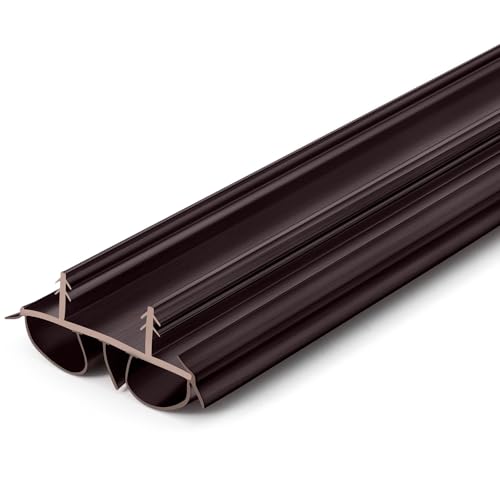 Pushglossy Joint balai porte kerf double bulle 36 po brun