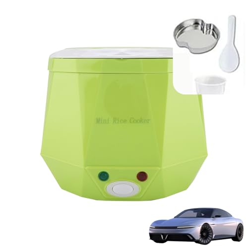 12v rice Cooker, Travel Rice Cooker, 100w 1.3l Electric Portable Multifunctional Mini Steamer, 12v Travel Car Rice Cooker (Green)