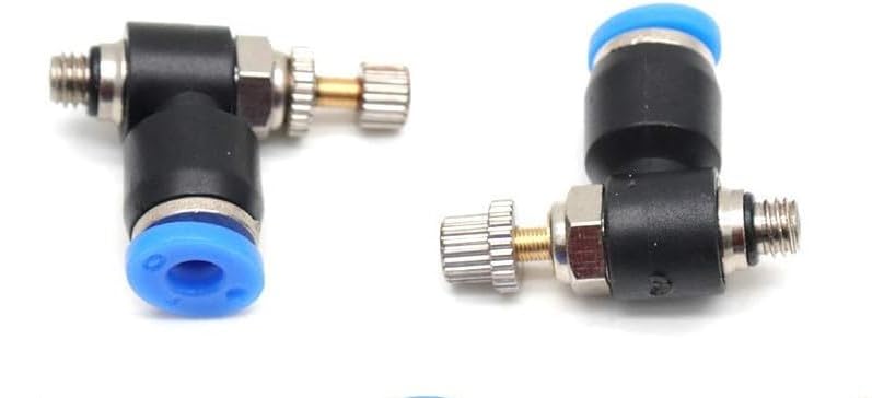 Brass Plastic 4 mm Tube M5 Pneumatic Air Flow Speed Control Valve Quick Connector Pneumatic Push in Fitting Air Hose Push In Fitting Air/Water Hose Tube 4mm-2 Pieces-image-17
