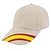 Makio Casquette drapeau d'Espagne réglable Padel Golf Tenis. Casquette 5 panneaux 100 % coton peigné, ecru, 58