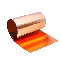 Uxney kupferband Kupferblechrolle, Kupferblech 1000 x 300 x 0.3 mm, anwendbar für verschiedene Hausreparatur- und Heimwerkerprojekte
