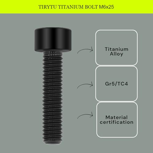 Image of M6x25 Titanium Bolts Hex Socket Cap Screw, Black, 4PC