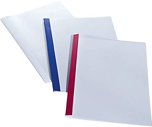 LEITZ® Thermobindemappe, Karton, 240 g/m², transparenter Vorderdeckel, A4, 4 mm, für: 40 Blatt, weiß (100 Stück), Sie erhalten 1 Packung á 100 Stück