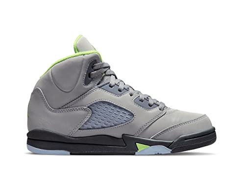 Jordan Boy's Air Jordan 5 Retro (Little Kid) Silver/Green Bean/Flint Grey 3 Little Kid M #TOP1