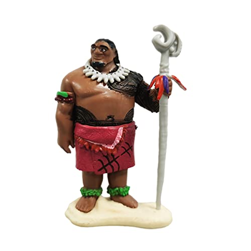 6 peças de topos de bolo Moana, artigos de festa temáticos Moana, enfeites de bolo de aniversário