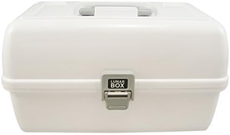 Lunar Box, Large 4 Layer Cantilever Arts, Sewing and Crafts Storage Box, Organiser Caddy With Adjustable Compartments (White)
