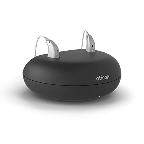 Oticon OPN S1 miniRITE Power hearing aids in charger