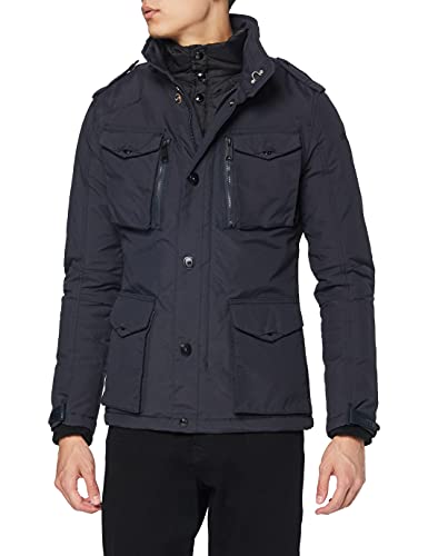 Schott (Brand National) - Parka Homme (FIELD) - Bleu (Navy) - FR : X-Large (Taille fabricant : X-Large)