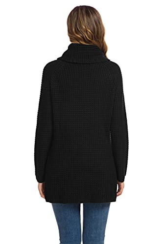 GRECERELLE Chunky Knit Cowl Neck Sweaters for Women Fall Winter Sweater - image 7
