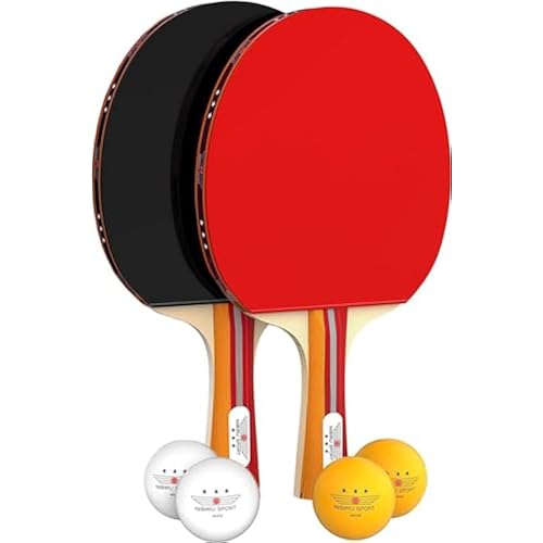 Ping Pong Paddle Set with Rackets, Balls & Carry Case for Table Tennis